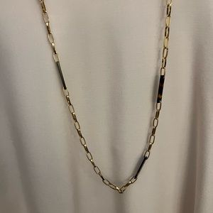 Faux tortoise paperclip necklace ( vintage 1980’s)